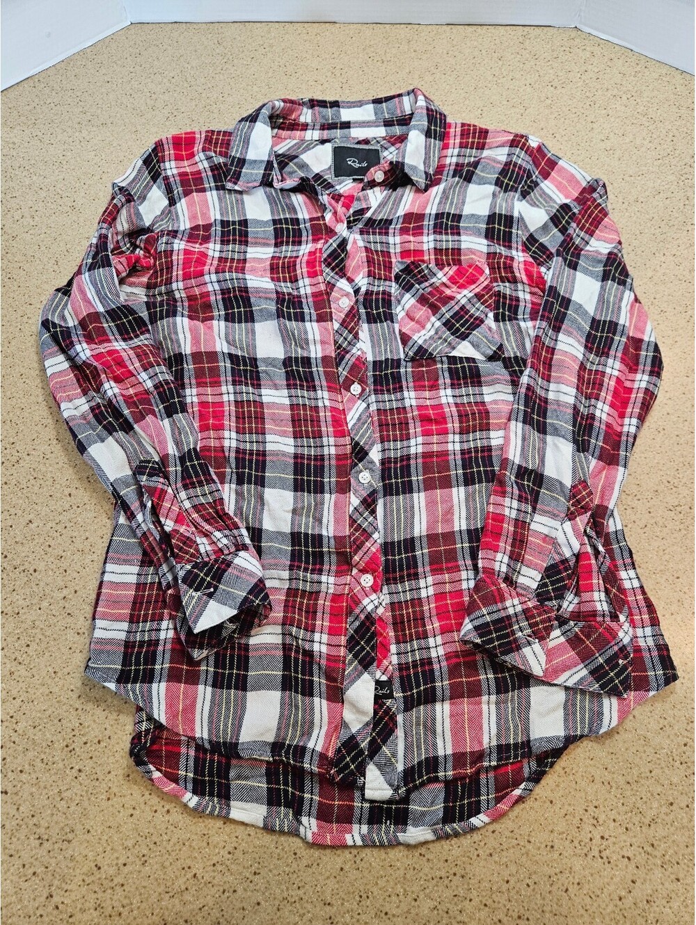 Rails red plaid button front shirt